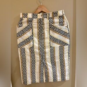 Anthropologie Button Down Boho Skirt Size 4
